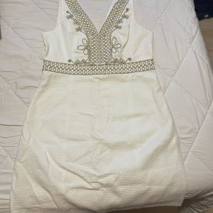 Beautiful gold and white Lily Pulitzer dress!